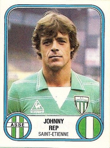 Johnny Rep avec le maillot de l'AS Saint-Etienne