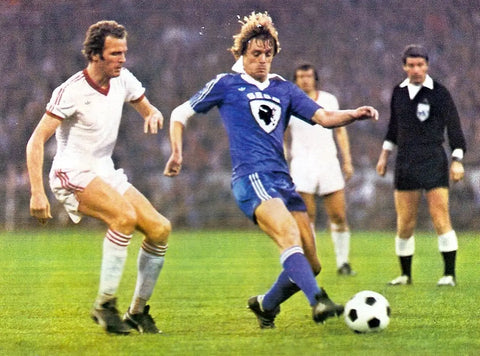 Johnny Rep avec le maillot de Bastia en 1978